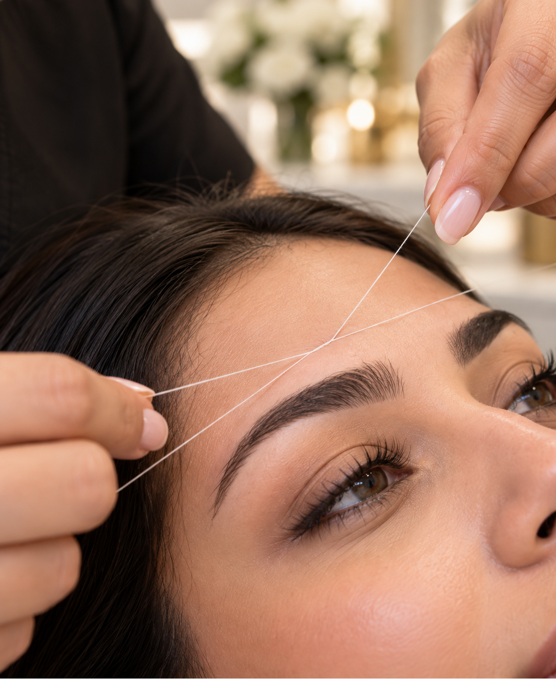 Diseño de Cejas con Hilo